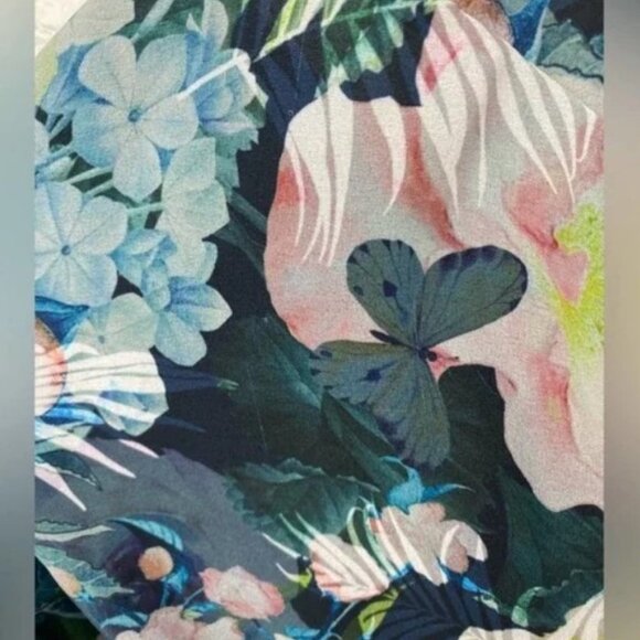 SAU LEE Frieda Dress Size 4 Floral Ruched Flowing Wedding Guest - Picture 6 of 7